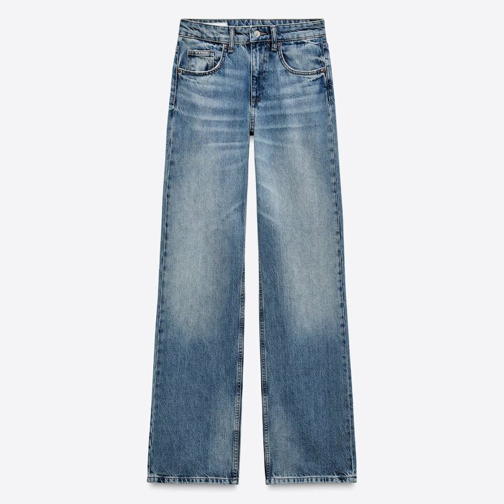 Zara Women's Light Blue Flare Jeans